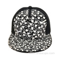 Flashing print snapback hat